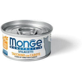 Monge Cat Monoprotein мясные хлопья для кошек из индейки с морковью 80г